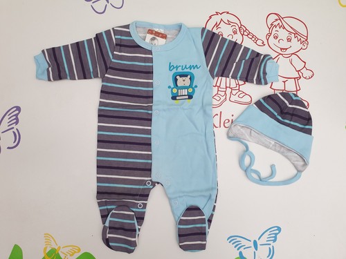 Strampler overall mit mütze - overall,