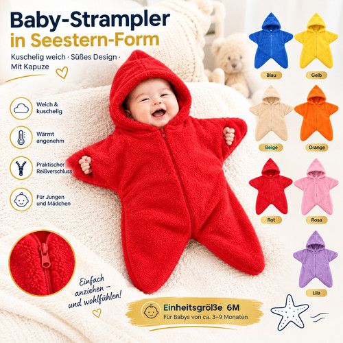 Baby strampler seestern mit - baby,