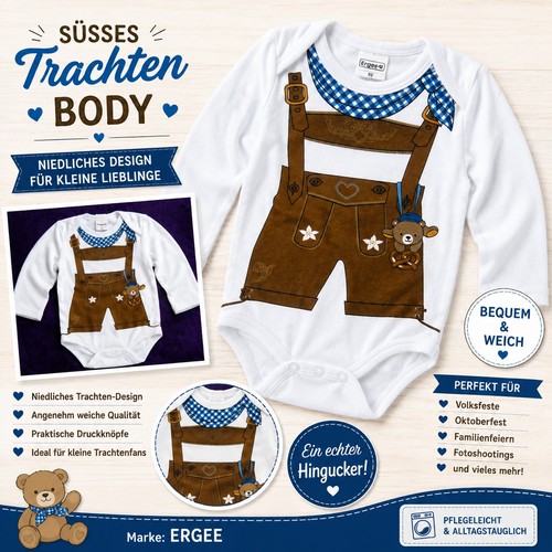 Jungen body lederhose mit - body,